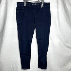 Apt 9 Women's Petite Pull On Navy Skinny Pants Jeans 12